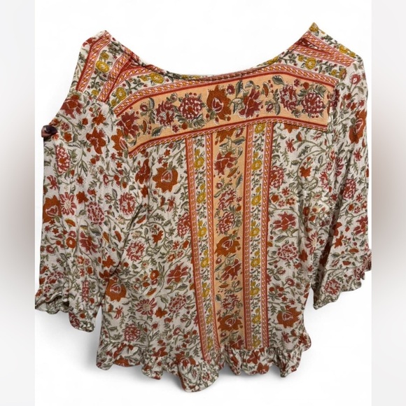 Cynthia Rowley Multicolor Floral Boho Blouse M - Picture 5 of 5